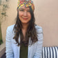 Ladies Turban Hat - Liberty of London Ellis Garden Yellow Floral organic cotton - Silk & Lawn
