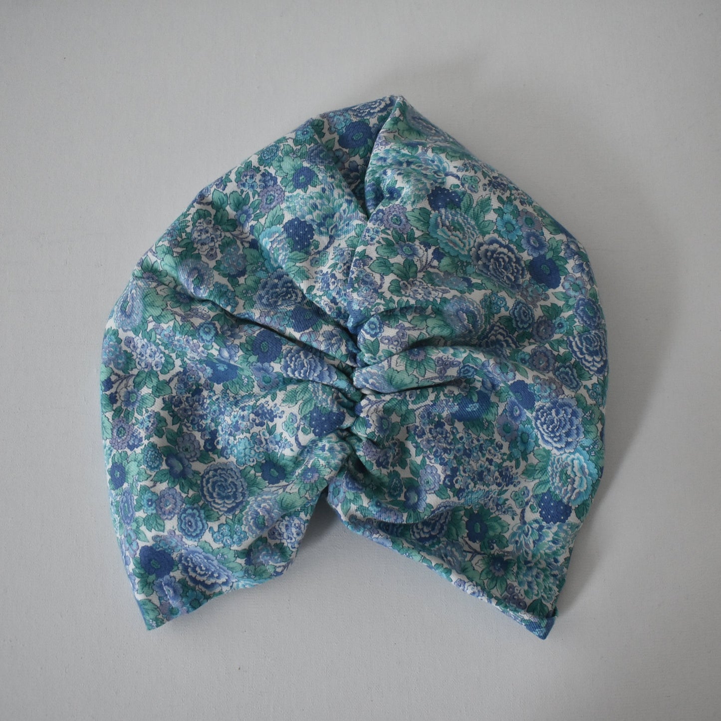 Little Susan Turban Hat in Blue Elysian Floral Liberty print in Lantana (cotton & wool blend)