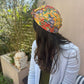 Ladies Turban Hat - Liberty of London Ellis Garden Yellow Floral organic cotton - Silk & Lawn