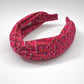 Twisted Alice Headband - Bright Pink Liberty of London Fahad print - Silk & Lawn
