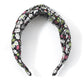 Classic Twist Alice Headband - Liberty of London Black and Red Floral print - Silk & Lawn
