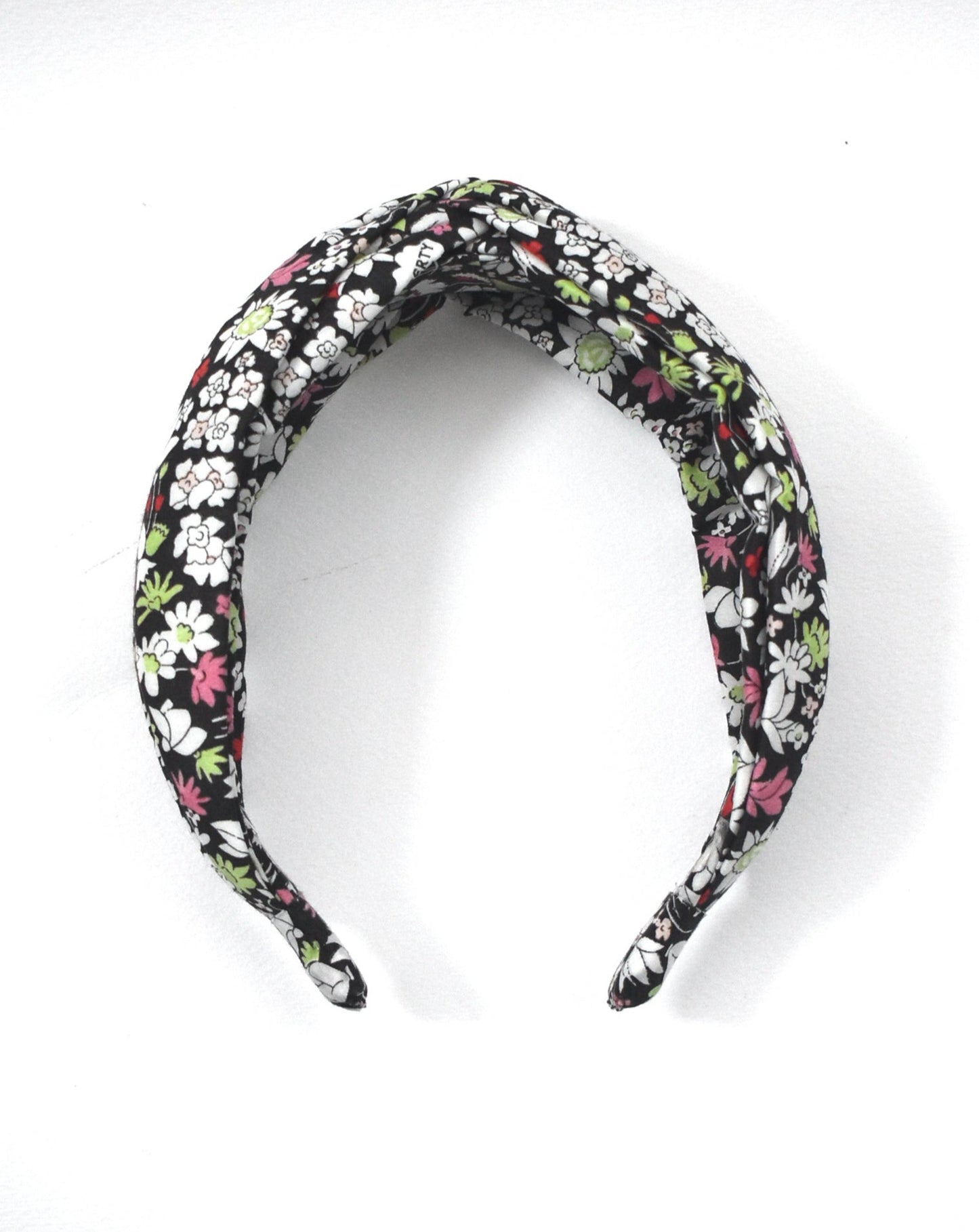 Classic Twist Alice Headband - Liberty of London Black and Red Floral print