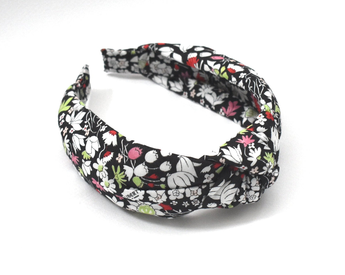 Classic Knot Headband - Liberty of London Black and Red Floral print