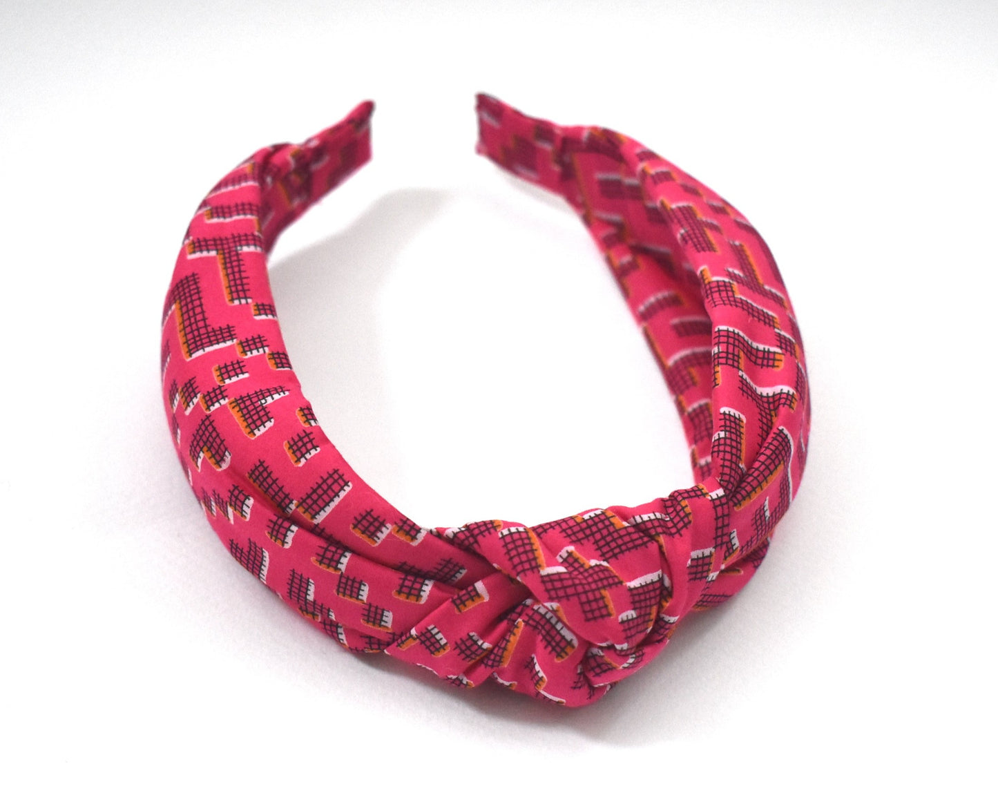 Classic Knot Headband - Liberty of London Pink Farhad Graphic print