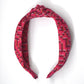 Classic Knot Headband - Liberty of London Pink Farhad Graphic print - Silk & Lawn
