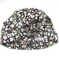 Ladies Turban Hat - Liberty of London Red & Black Floral - Silk & Lawn