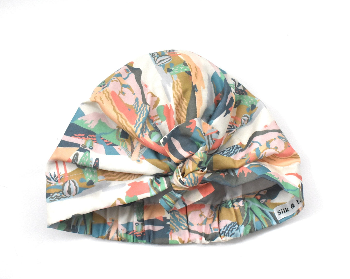 Ladies Turban Hat - Liberty of London Cactus print