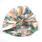Ladies Turban Hat - Liberty of London Cactus print - Silk & Lawn