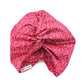 Little Susan Turban Hat - Bright Pink Farhad print by Liberty of London - Silk & Lawn