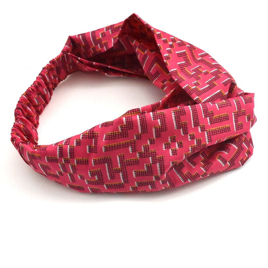 Twisted Turban Headband - Pink Farhad Liberty print