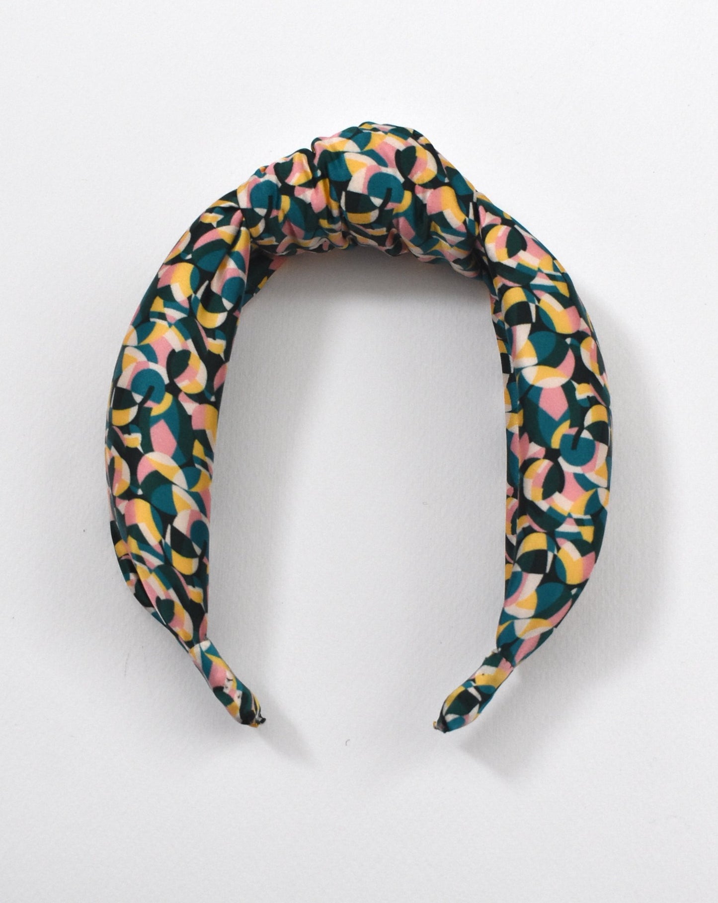 Luxury Silk Knot Alice band - Liberty of London Bounce Graphic 100% Silk-Satin