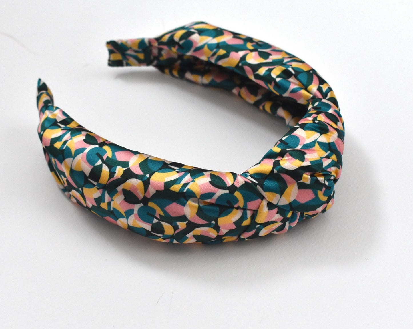 Luxury Silk Knot Alice band - Liberty of London Bounce Graphic 100% Silk-Satin