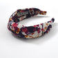 Luxury Silk Twisted Alice band - Ombrellino Japanese Blossom Liberty Artist print on Silk-Crepe - Silk & Lawn