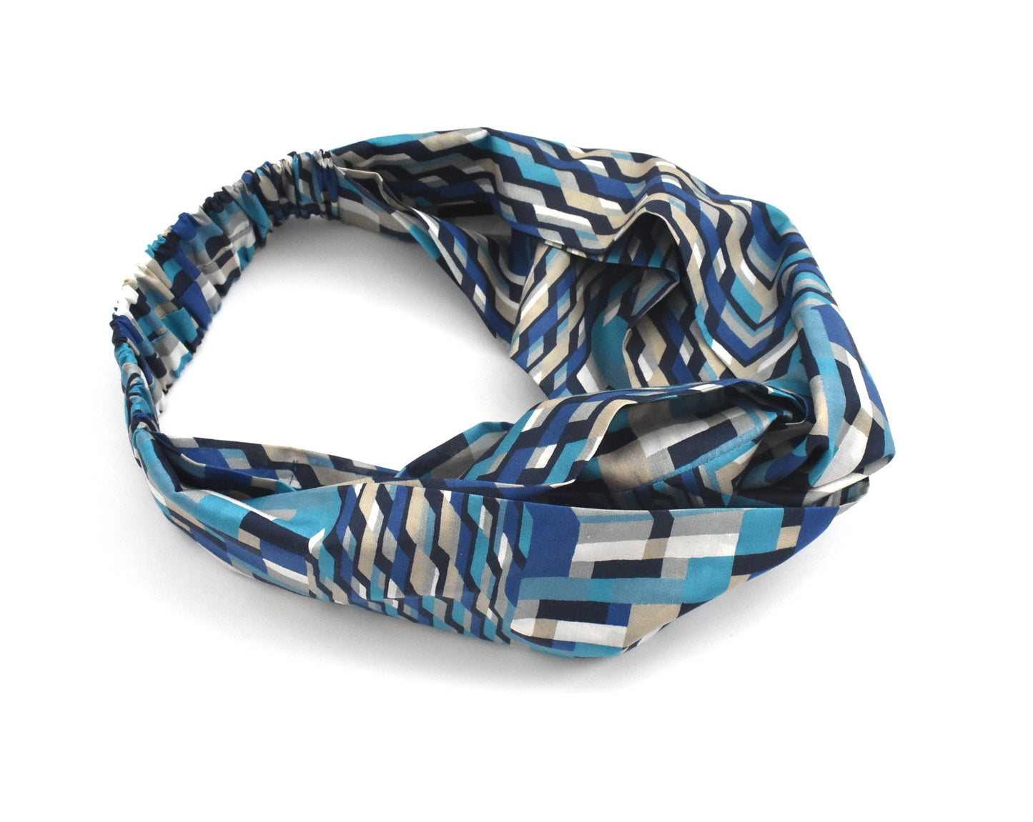 Twisted Turban Headband - Navy Blue Ziggy Liberty print