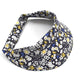 Sun Visor in Liberty of London Yellow and Navy Blue Floral print - Silk & Lawn