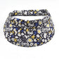 Sun Visor in Liberty of London Yellow and Navy Blue Floral print - Silk & Lawn