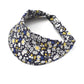 Sun Visor in Liberty of London Yellow and Navy Blue Floral print - Silk & Lawn