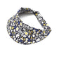 Sun Visor in Liberty of London Yellow and Navy Blue Floral print - Silk & Lawn