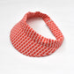 Sun Visor in Liberty of London Red & White Jonathan print - Silk & Lawn