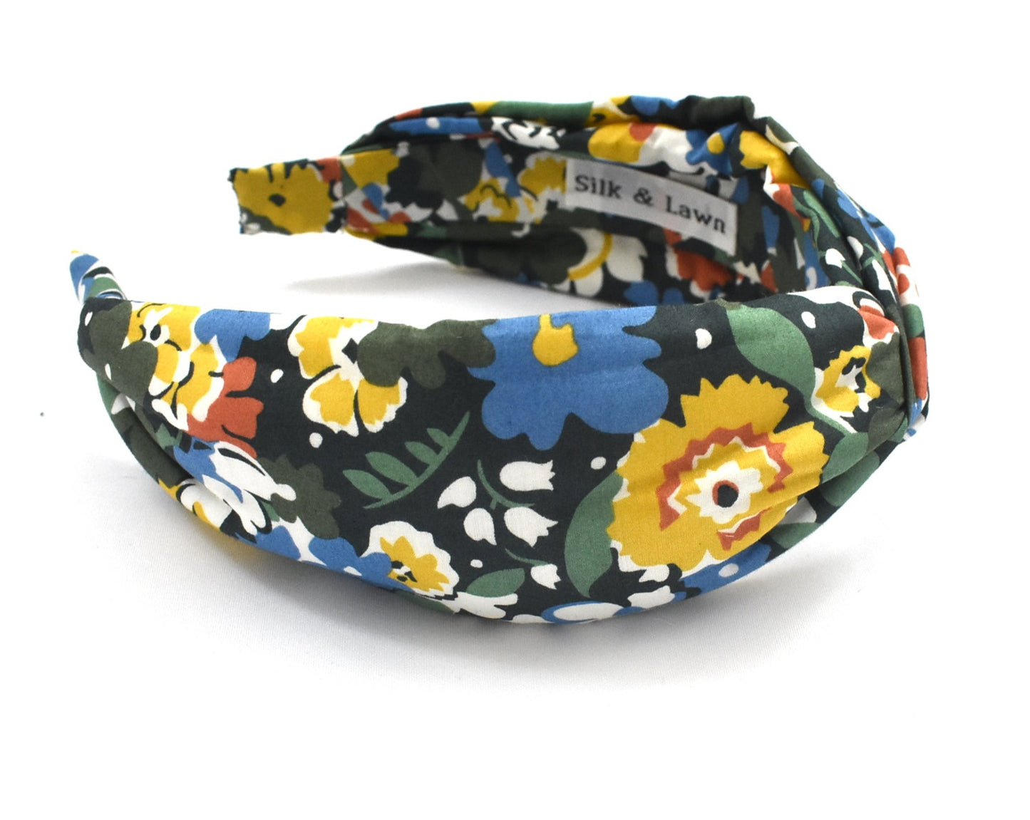Twisted Alice Headband - Liberty of London Green floral print