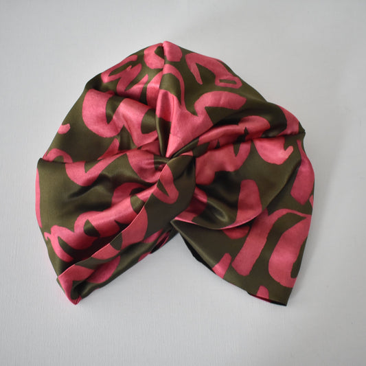 Little Susan Twisted Silk Turban & Head wrap - Liberty of London LOVE WORDS Belgravia Silk Satin