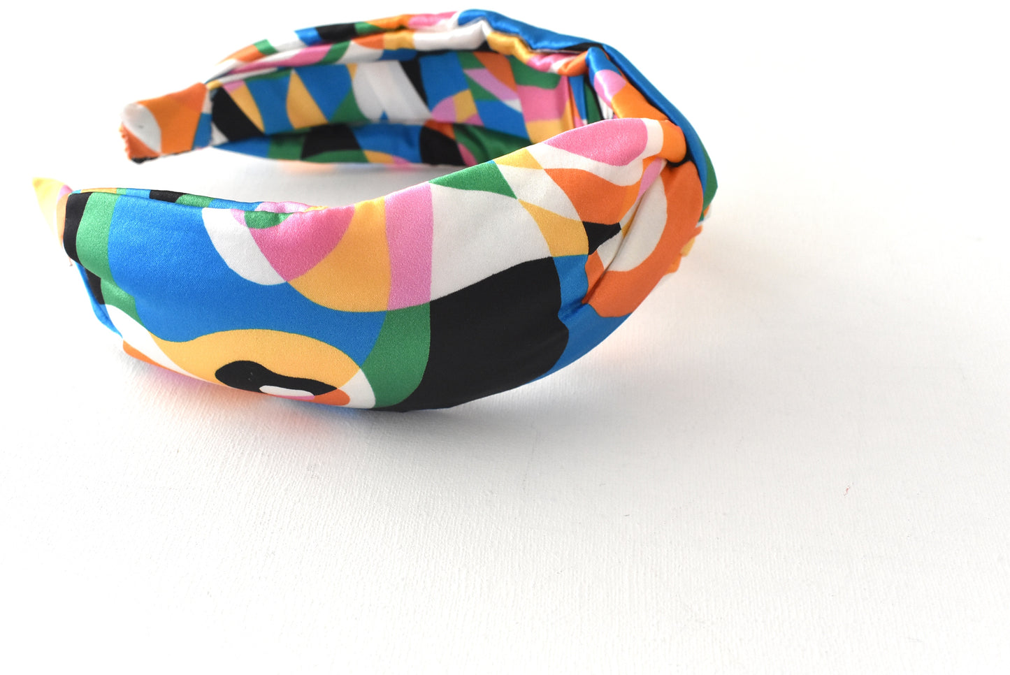 Luxury Silk Twisted or Knot Alice band in Multicolour Pucci style Liberty of London Silk Satin