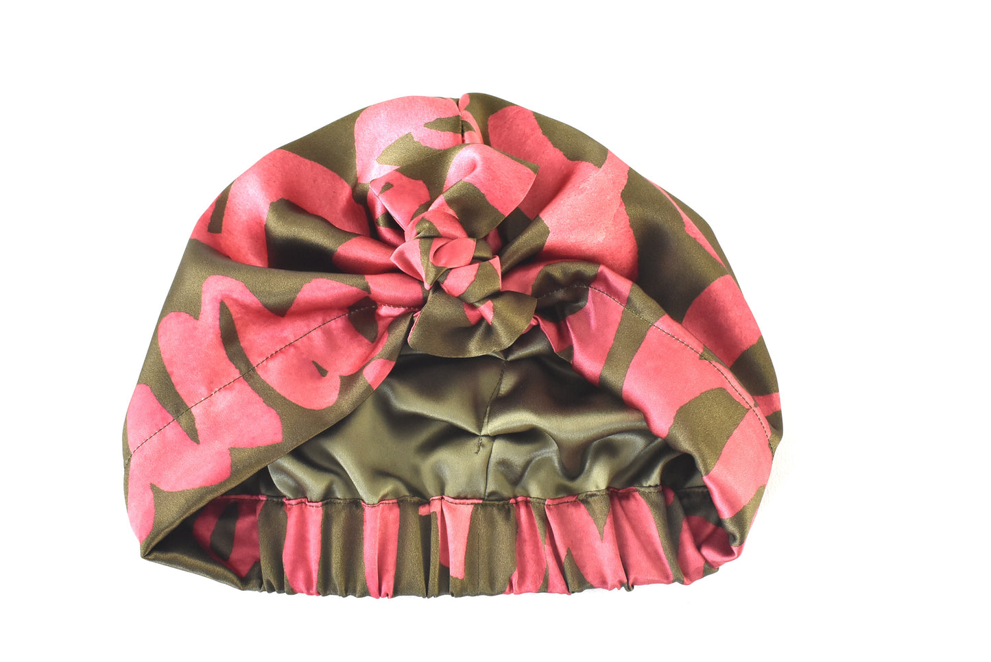 Luxury Silk Turban & Head wrap - Liberty Love Words graphic print on Silk Satin