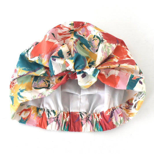 Ladies Turban Hat - Liberty of London fun loving Liberty in Love multicolour graphic print