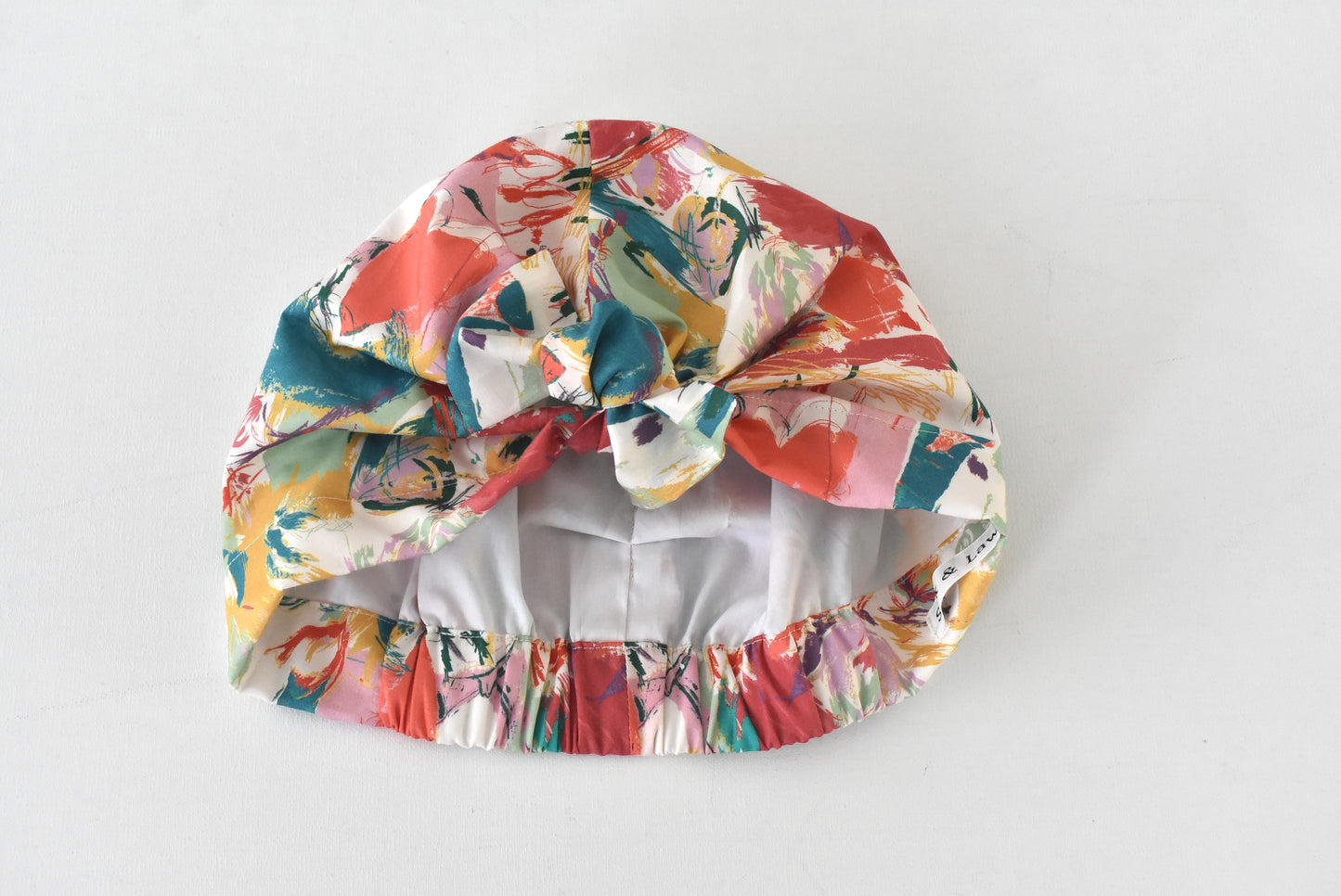 Ladies Turban Hat - Liberty of London fun loving Liberty in Love multicolour graphic print