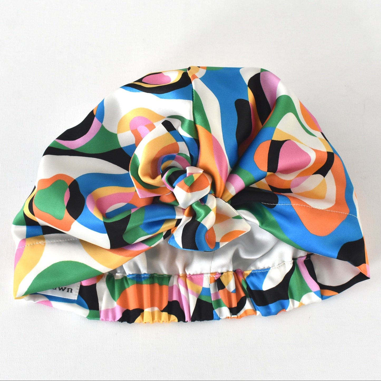 Luxury Silk Turban & Head wrap - Liberty of London Pucci style graphic print on Silk Satin