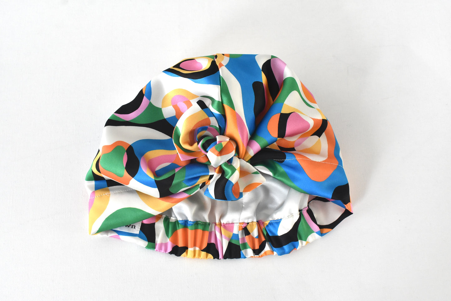 Luxury Silk Turban & Head wrap - Liberty of London Pucci style graphic print on Silk Satin