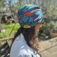 Little Susan Twisted Silk Turban & Head wrap - Liberty of London The Arts of Craft William Morris Standen Fruit and Floral Navy silk crepe (SMALL) - Silk & Lawn