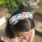Twisted or Knot Alice band in Going For Gold Liberty of London Tana Lawn cotton - Silk & Lawn