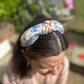 Twisted or Knot Alice band in Going For Gold Liberty of London Tana Lawn cotton - Silk & Lawn