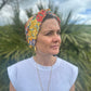 Little Susan Turban Hat - Liberty of London Ellis Garden yellow floral print - Silk & Lawn