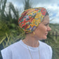 Little Susan Turban Hat - Liberty of London Ellis Garden yellow floral print - Silk & Lawn