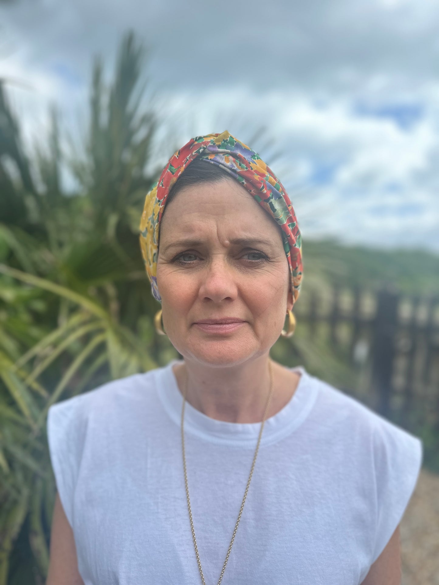Little Susan Turban Hat - Liberty of London Ellis Garden yellow floral print