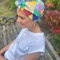 Ladies Turban Hat - Liberty of London Lines Ballet graphic print - Silk & Lawn