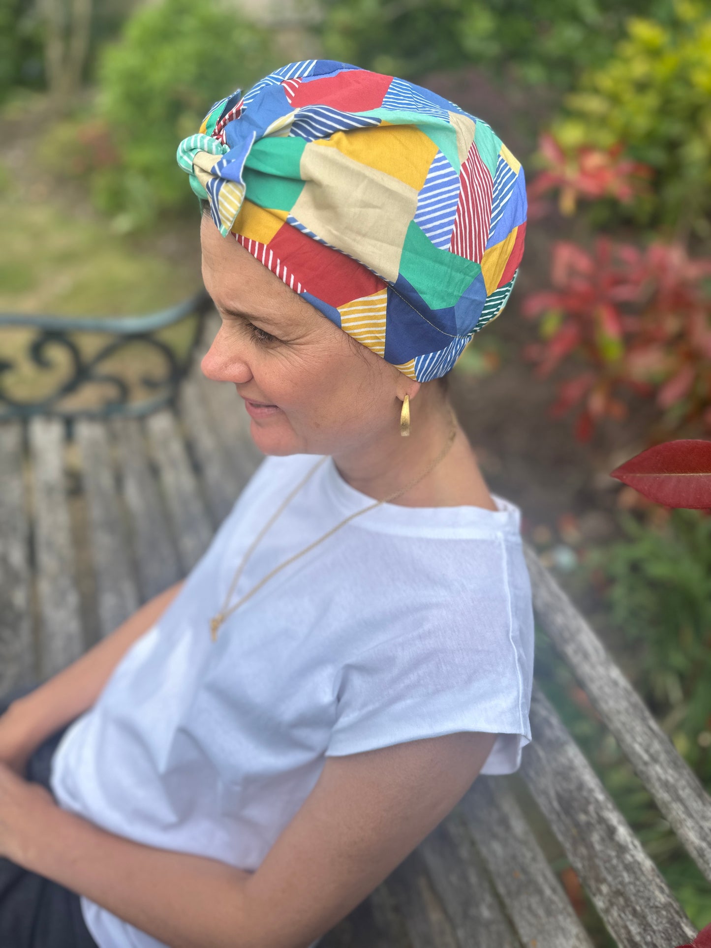 Ladies Turban Hat - Liberty of London Lines Ballet graphic print