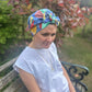 Ladies Turban Hat - Liberty of London Lines Ballet graphic print - Silk & Lawn