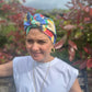 Ladies Turban Hat - Liberty of London Lines Ballet graphic print - Silk & Lawn