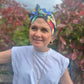 Ladies Turban Hat - Liberty of London Lines Ballet graphic print - Silk & Lawn