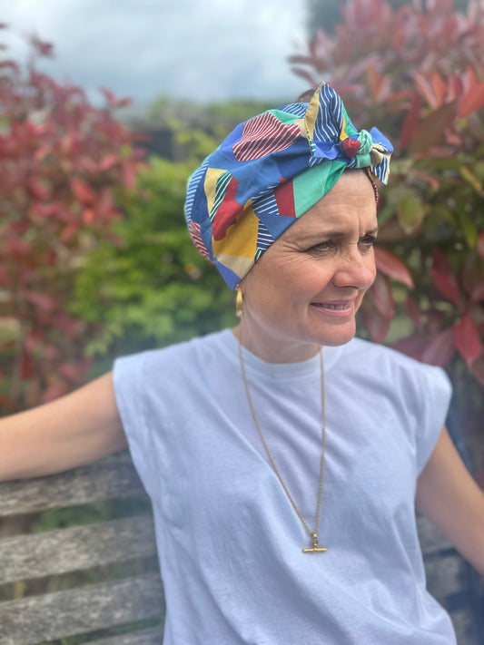 Ladies Turban Hat - Liberty of London Lines Ballet graphic print