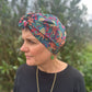 Ladies Turban Hat - Liberty of London Pineapple Paisley bright (SMALL) - Silk & Lawn