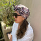Ladies Turban & Head wrap - Liberty of London Kaleidoscope in Pink - Silk & Lawn