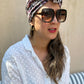 Ladies Turban & Head wrap - Liberty of London Kaleidoscope in Pink - Silk & Lawn