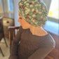 Little Susan Turban Hat - Vintage Liberty Winter Berries in Aqua Blue   - Varuna Wool