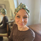 Little Susan Turban Hat - Vintage Liberty Winter Berries in Aqua Blue   - Varuna Wool