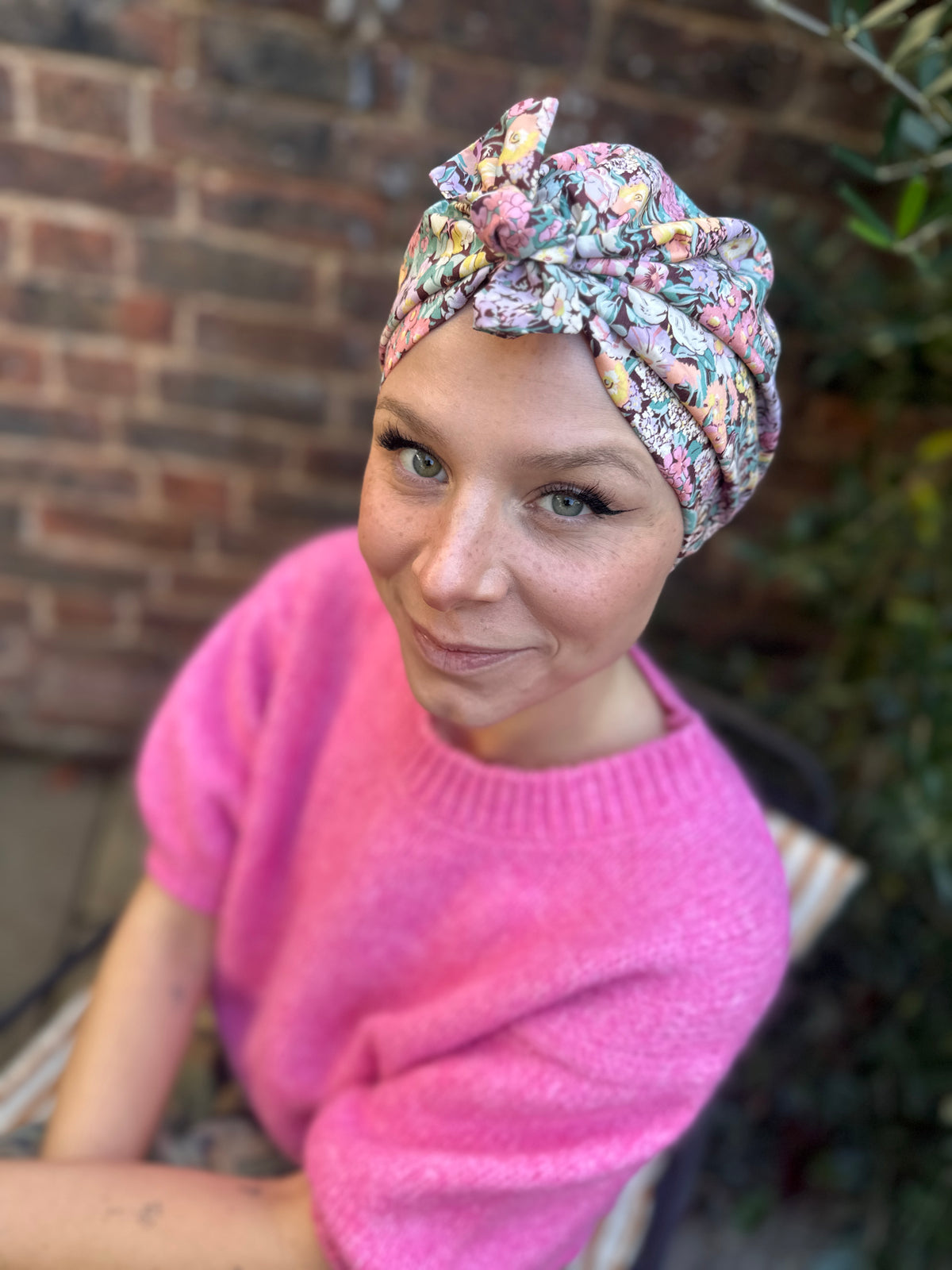 Ladies Turban Hat - Liberty Floral Cottage Garden -  Tana Lawn™ Cotton