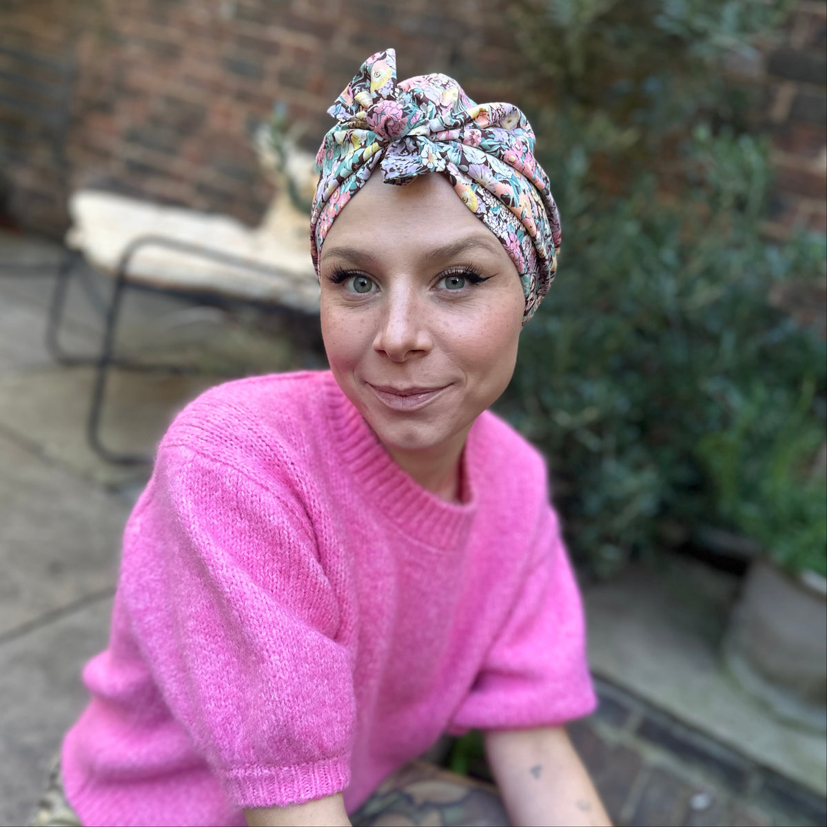 Ladies Turban Hat - Liberty Floral Cottage Garden -  Tana Lawn™ Cotton